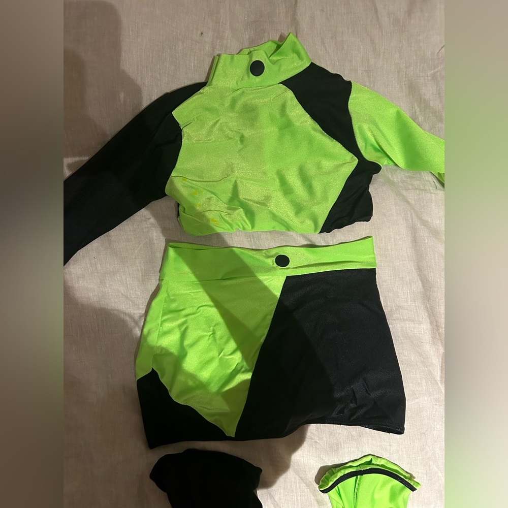 COPY - Shego Long Sleeve Top/Skort Halloween Costume Set - XS